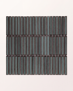 Ca’ Pietra Bamboo Lustre Porcelain Mosaic Teal — official gallery image 2