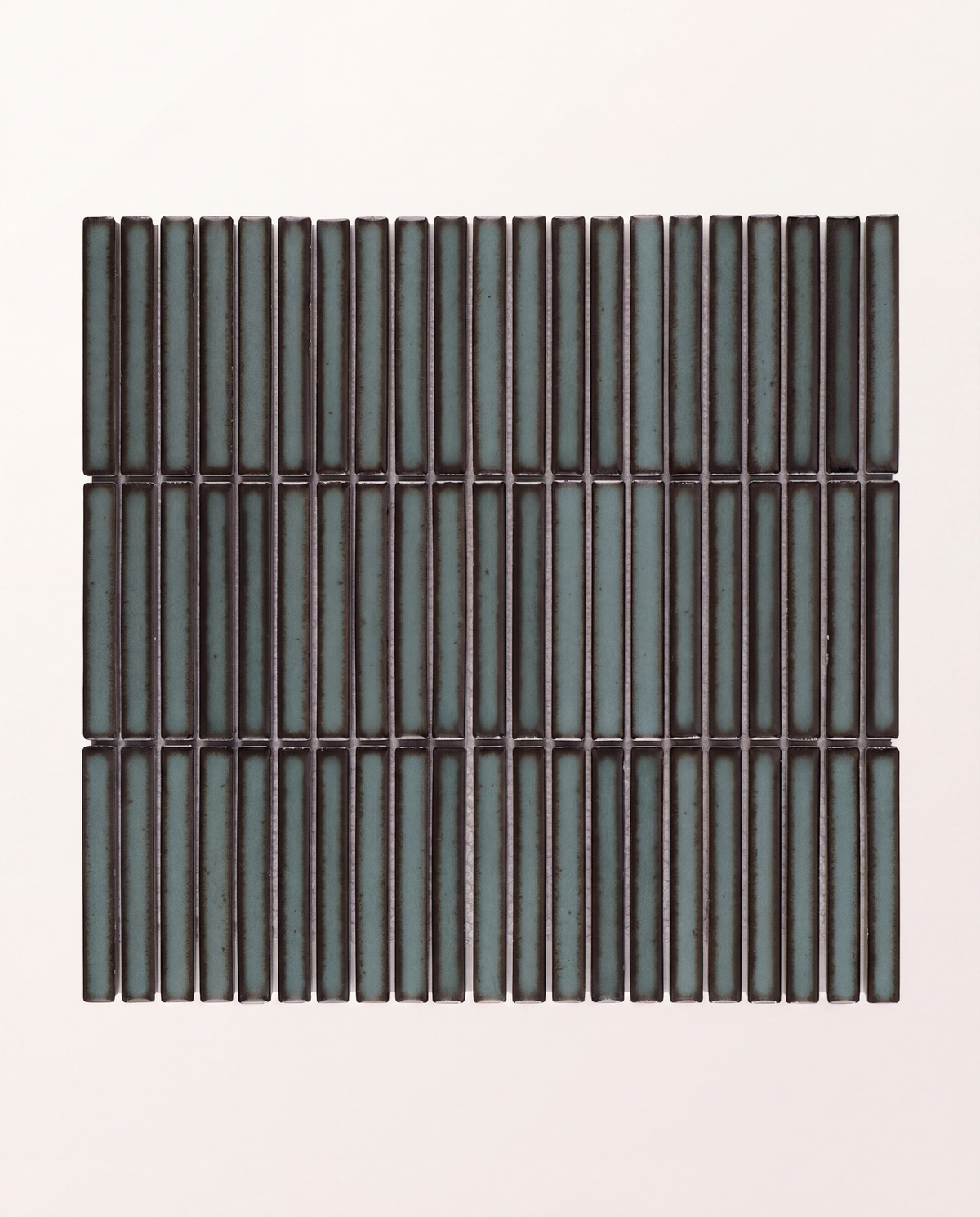 Ca’ Pietra Bamboo Lustre Porcelain Mosaic Teal — official gallery image 2