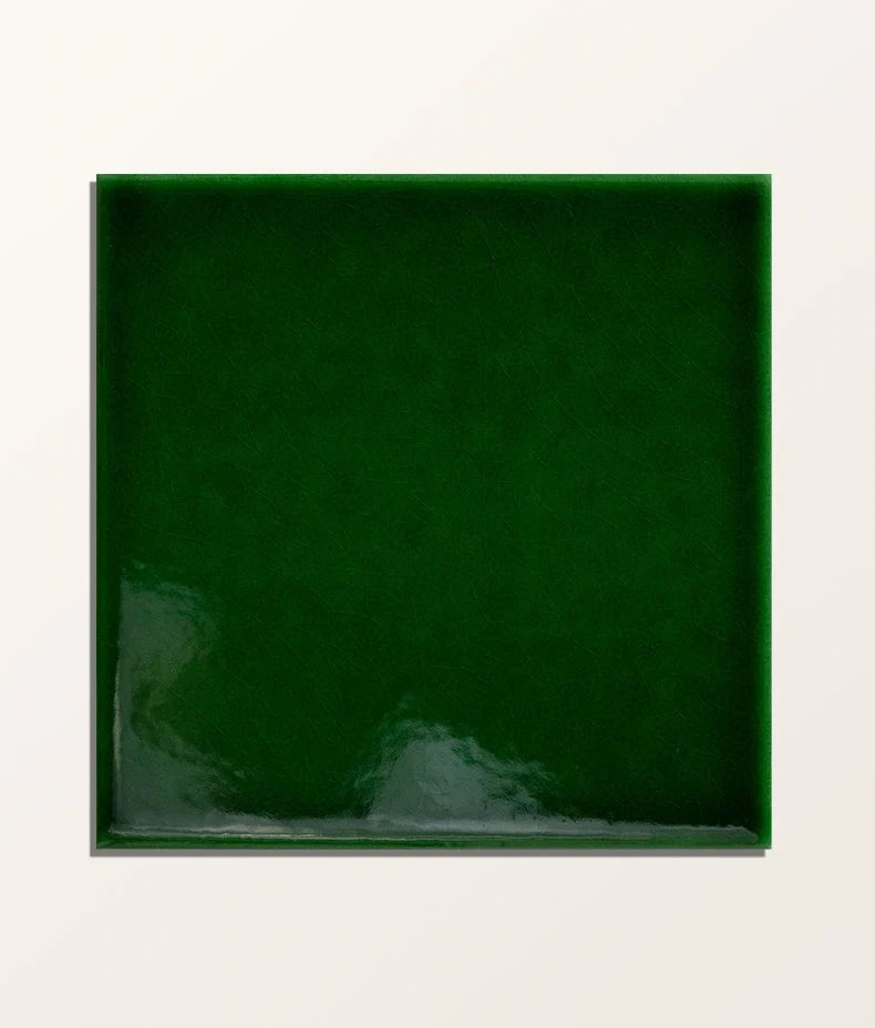 Ca’ Pietra Victorian Style™ Wall Ceramic Olive Green Square Crackle Glaze — official gallery image 2