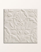Ca’ Pietra Victorian Style™ Wall Ceramic Hampton Court Vines Cotton White Gloss — official gallery image 4