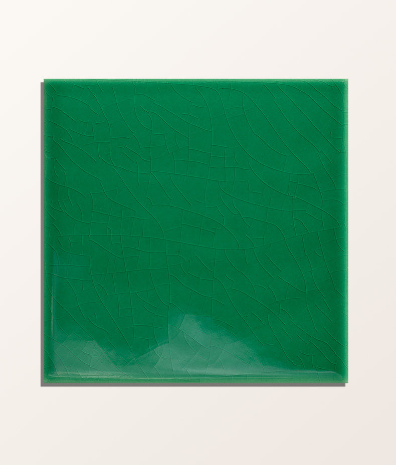 Ca’ Pietra Victorian Style™ Wall Ceramic Emerald Green Square Crackle Glaze — official gallery image 6