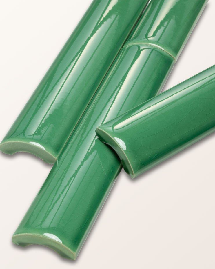 Ca’ Pietra Victorian Style™ Wall Ceramic Emerald Green Simple Beading Crackle Glaze — official gallery image 6