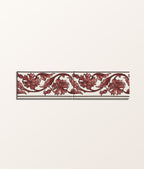 Ca’ Pietra Victorian Style™ Wall Ceramic Decor Carnation Border Rose — official gallery image 4