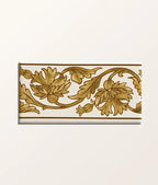 Ca’ Pietra Victorian Style™ Wall Ceramic Decor Carnation Border Ochre — official gallery image 6