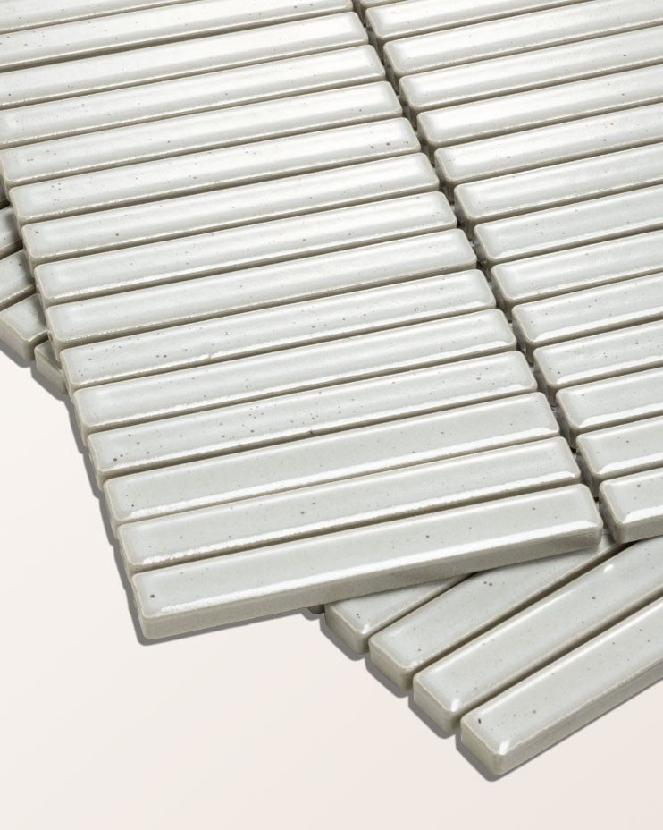 Ca’ Pietra Bamboo Porcelain Mosaic Vintage White — official gallery image 7