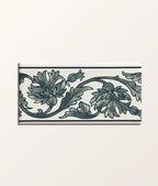 Ca’ Pietra Victorian Style™ Wall Ceramic Decor Carnation Border Blue — official gallery image 2