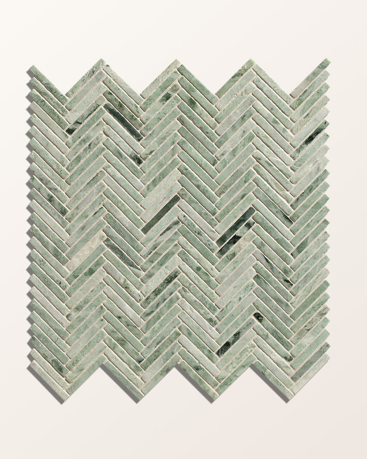 Ca’ Pietra Athens Mint Marble Mosaic — official gallery image 2
