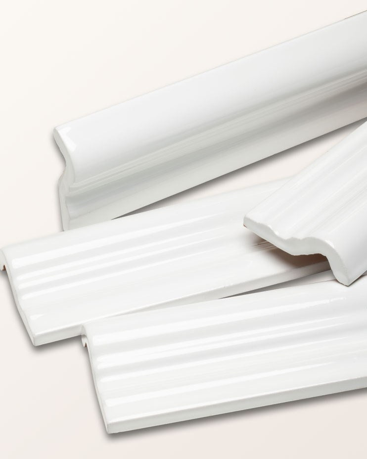 Ca’ Pietra Architectural Mouldings Dado Ceramic White — official gallery image 1