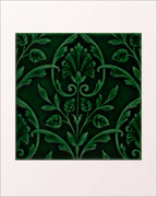 Ca’ Pietra Victorian Style™ Wall Ceramic Hampton Court Vines Olive Green Gloss — official gallery image 2