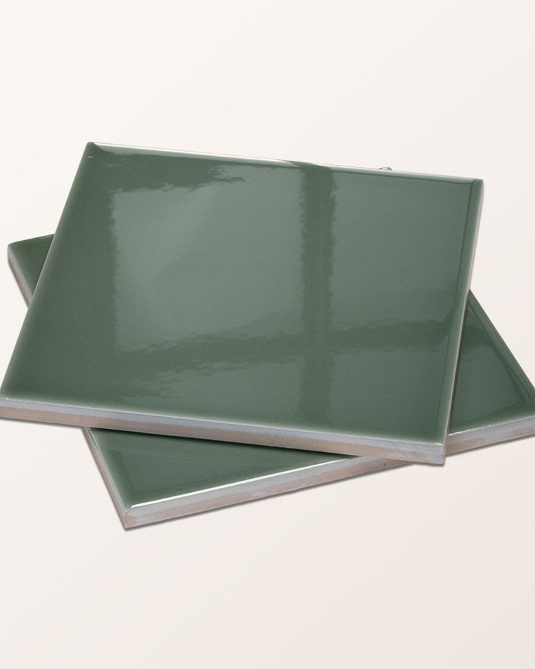 Ca’ Pietra Victorian Style™ Wall Ceramic Cabbage Green Square — official gallery image 7