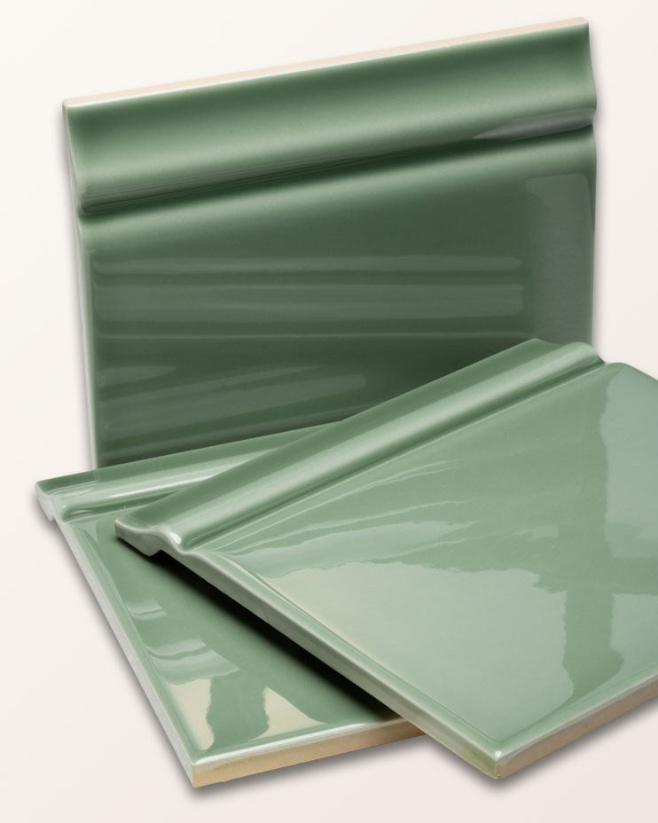 Ca’ Pietra Victorian Style™ Wall Ceramic Cabbage Green Skirting — official gallery image 5