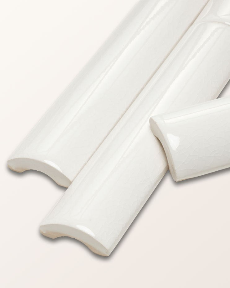 Ca’ Pietra Victorian Style™ Wall Ceramic Antique White Simple Beading Crackle Glaze — official gallery image 4