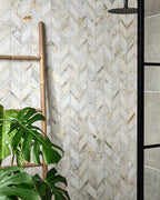 Ca’ Pietra Palazzo Oro Honed Chevron Mosaic — official gallery image 1
