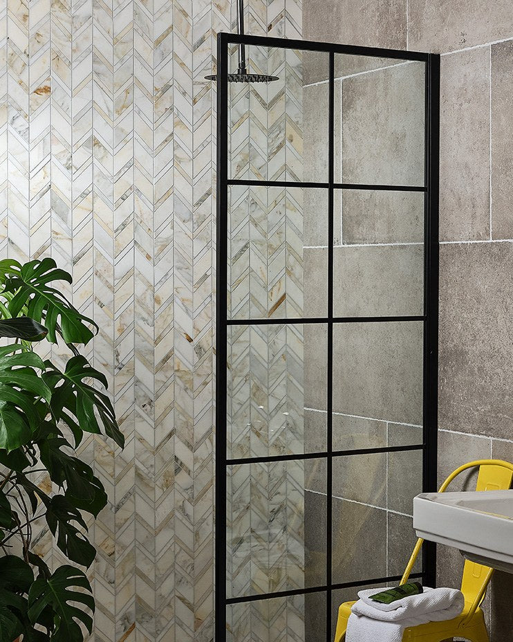 Ca’ Pietra Palazzo Oro Honed Chevron Mosaic — official gallery image 3