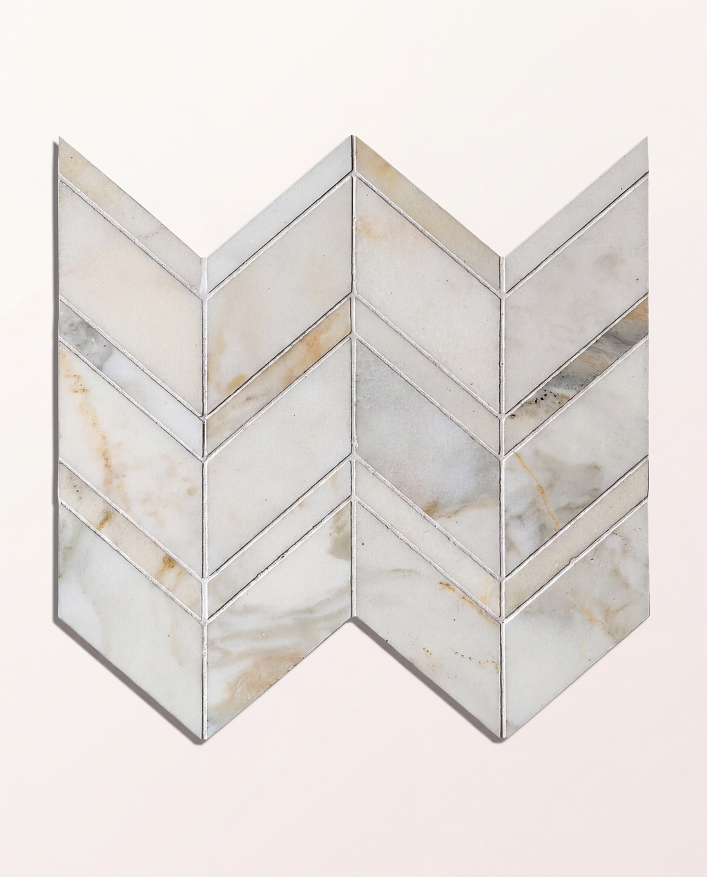 Ca’ Pietra Palazzo Oro Honed Chevron Mosaic — official gallery image 2