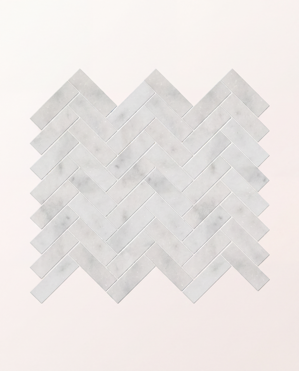 Ca’ Pietra Long Island Marble Herringbone Mosaic — official gallery image 2