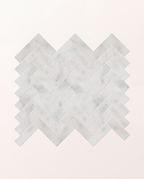 Ca’ Pietra Long Island Marble Herringbone Mosaic — official gallery image 2