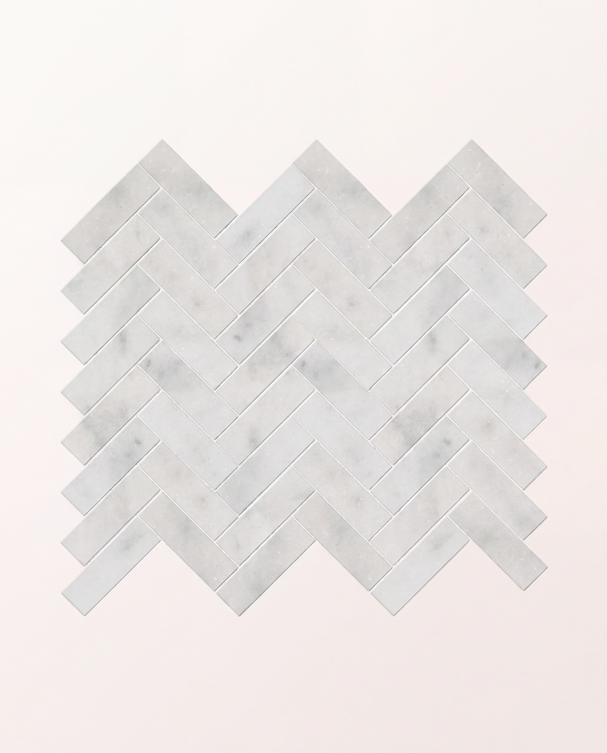 Ca’ Pietra Long Island Marble Herringbone Mosaic — official gallery image 2