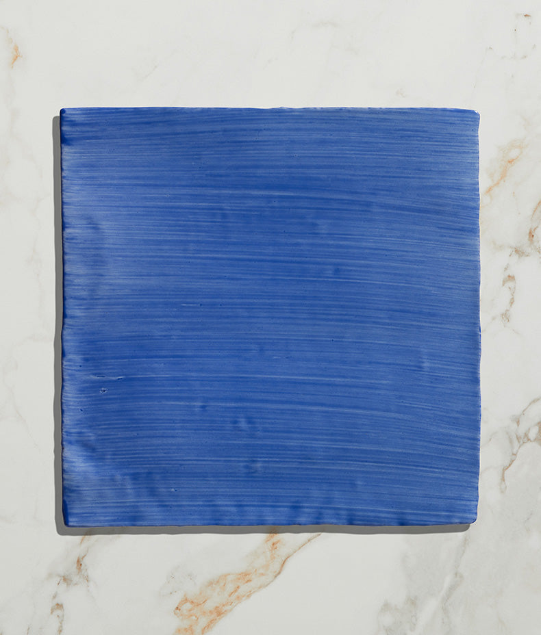 Ca’ Pietra STUDIO Jamboree Handpainted Ceramic Greek Blue Field — official gallery image 1