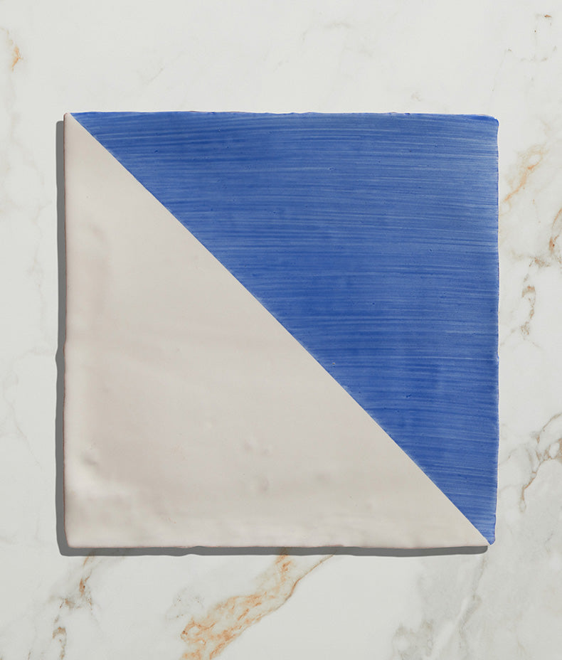 Ca’ Pietra STUDIO Jamboree Handpainted Ceramic Greek Blue Tri — official gallery image 1