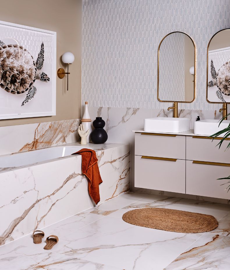 Ca’ Pietra Sculpture Grande Porcelain Calacatta Maximus — official gallery image 1