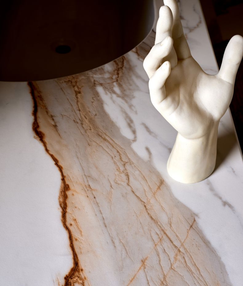 Ca’ Pietra Sculpture Grande Porcelain Calacatta Maximus — official gallery image 9