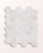 Ca’ Pietra Long Island Marble Small Hexagon Mosaic — official gallery image 2