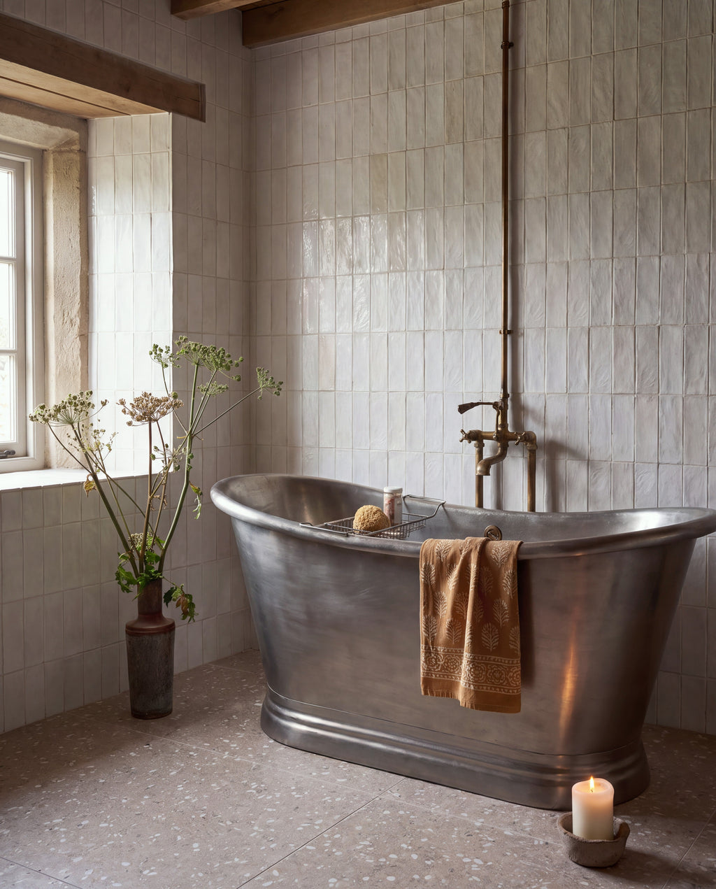 Ca’ Pietra Rialto Porcelain Satin Taupe — official gallery image 1