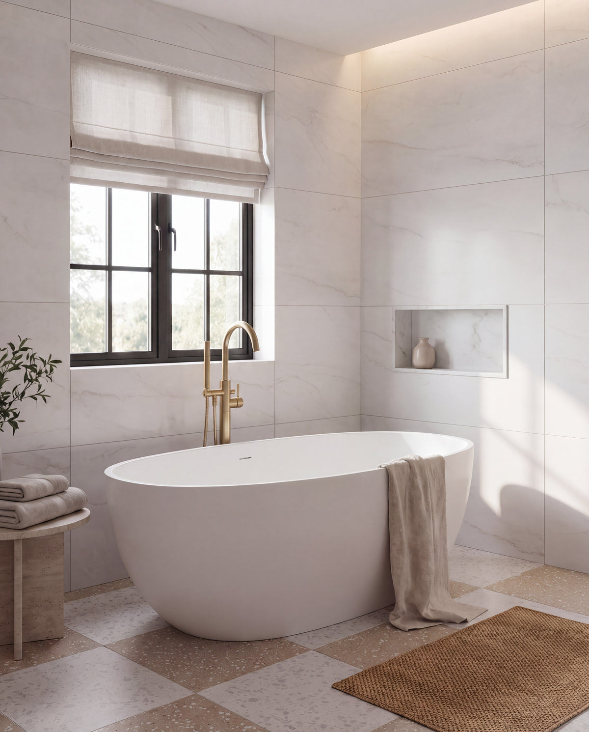 Ca’ Pietra Rialto Porcelain Satin Taupe — official gallery image 6