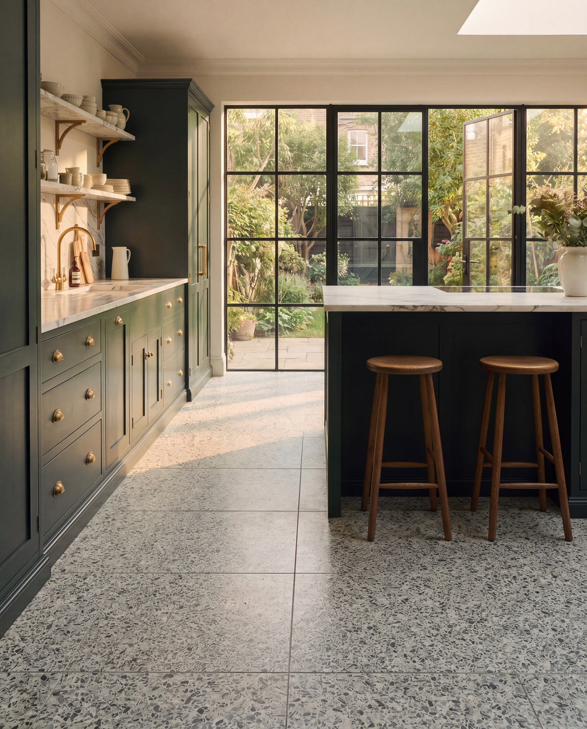 Ca’ Pietra Rialto Porcelain Satin Vert — official gallery image 1