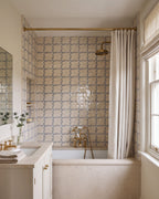 Ca’ Pietra STUDIO Sanderson - Oxbow Check Pottery Blue Pattern — official gallery image 2
