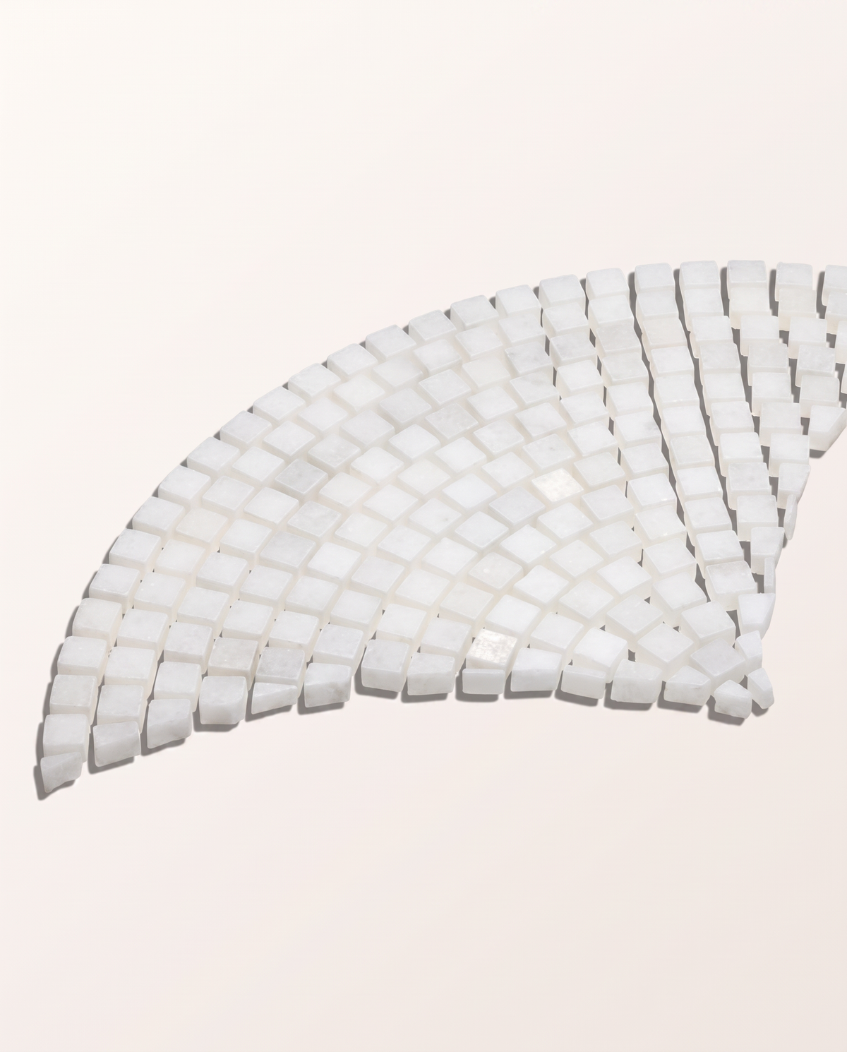 Ca’ Pietra Long Island Marble Fan Mosaic — official gallery image 1