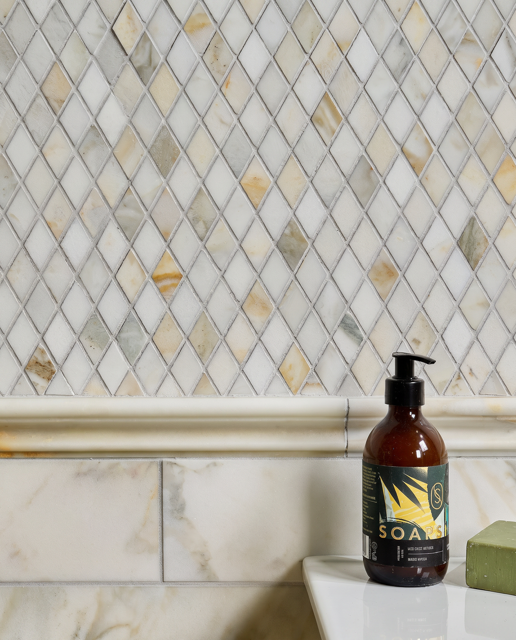 Ca’ Pietra Palazzo Oro Honed Diamond Mosaic — official gallery image 3