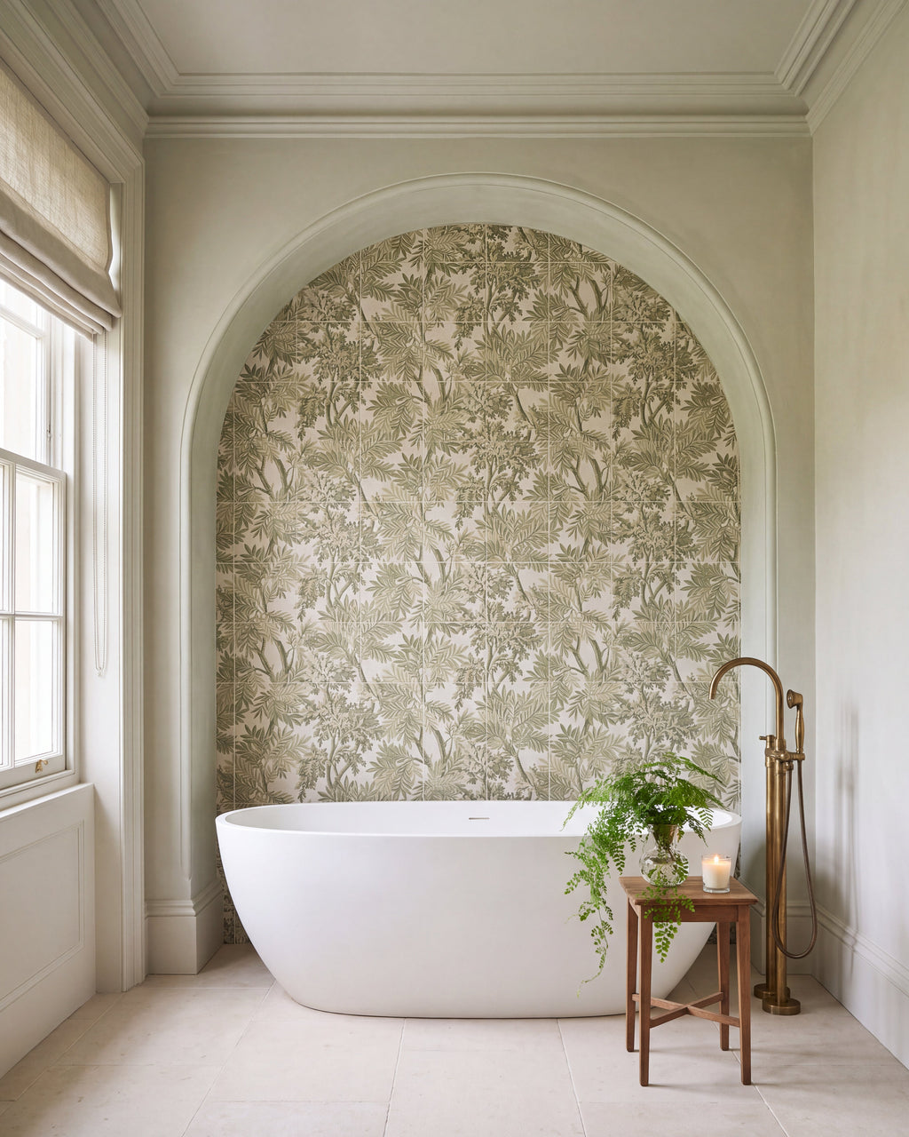Ca’ Pietra Sanderson - Tapestry Trees Forest Mural Porcelain — official gallery image 5