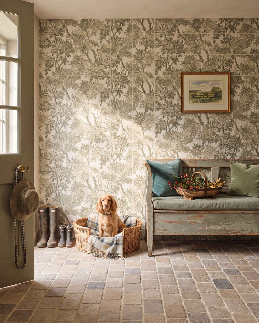 Ca’ Pietra Sanderson - Tapestry Trees Forest Mural Porcelain — official gallery image 6