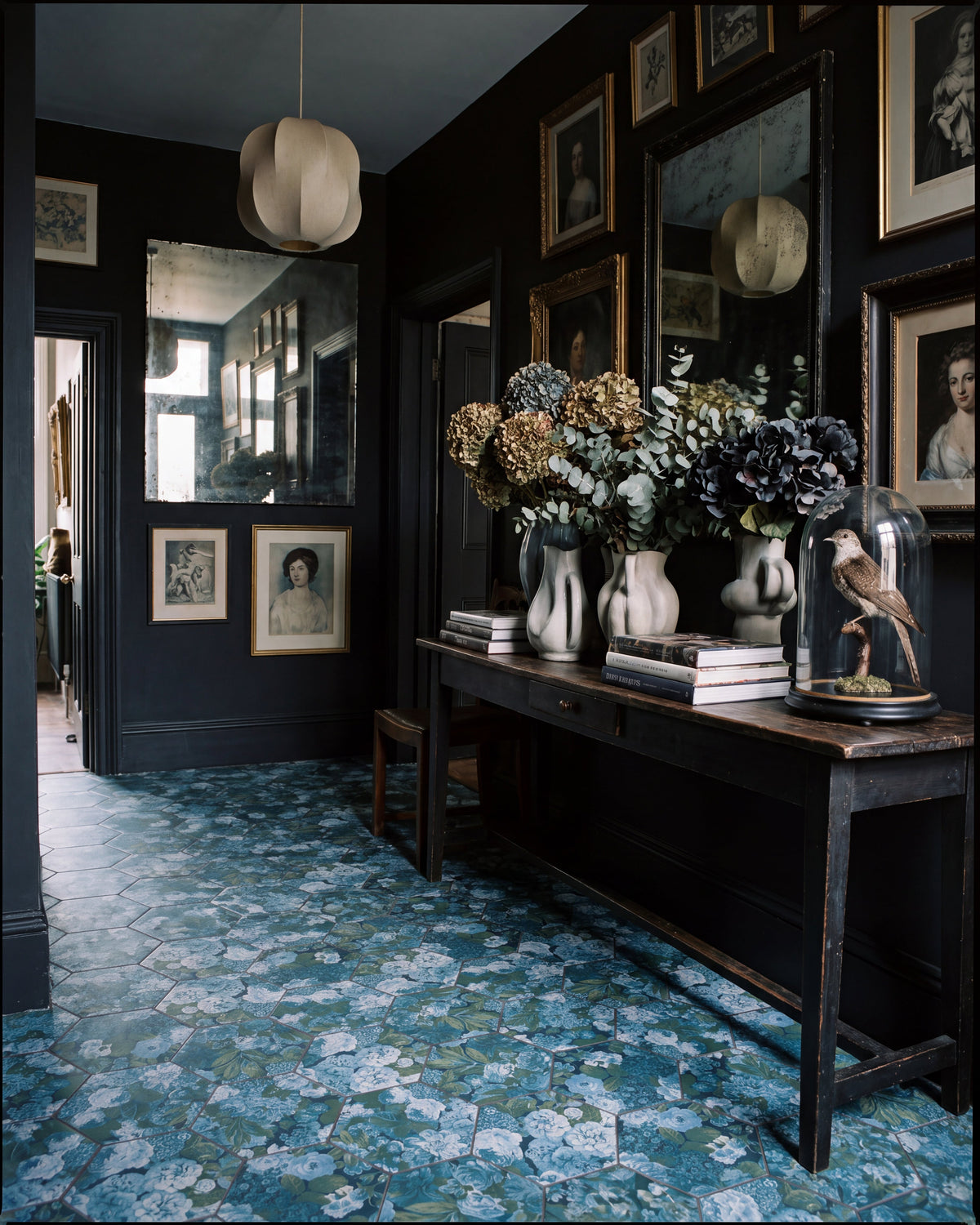 Ca’ Pietra Sanderson - Very Rose & Peony Pottery Blue Porcelain — official gallery image 7
