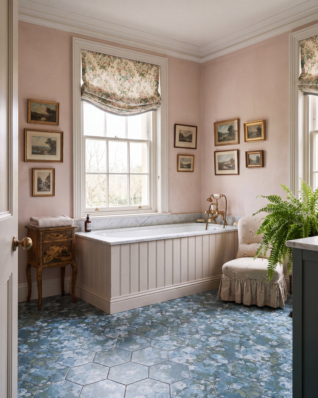 Ca’ Pietra Sanderson - Very Rose & Peony Pottery Blue Porcelain — official gallery image 8