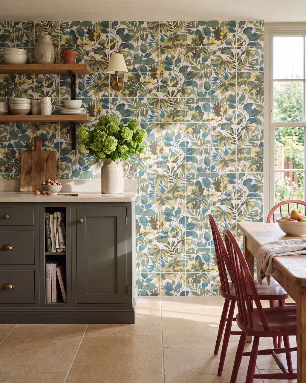 Ca’ Pietra Sanderson - Robin's Wood Sage Mural Porcelain — official gallery image 3