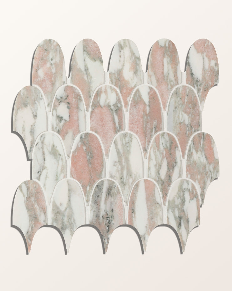 Ca’ Pietra East Java Flamingo Marble Plume Mosaic — official gallery image 2