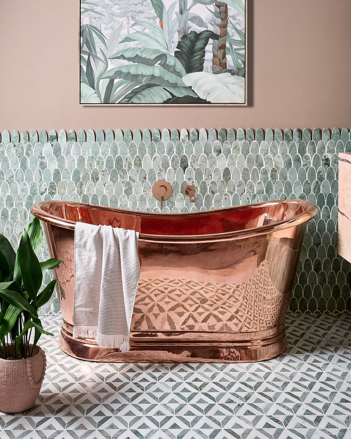 Ca’ Pietra East Java Hummingbird Marble Plume Mosaic — official gallery image 7