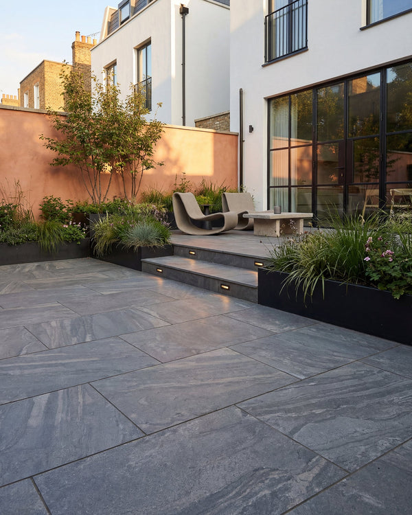 Ca’ Pietra Lithos Porcelain Paving Textured Earth — official gallery image 1