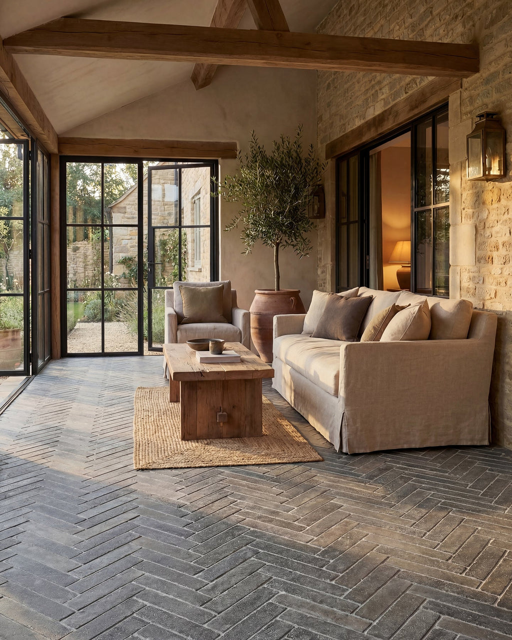 Ca’ Pietra Galway Limestone Seasoned Parquet — official gallery image 1