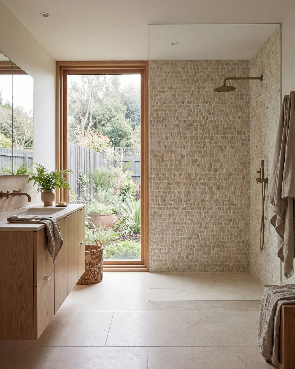 Ca’ Pietra Enso Cobble Mosaic Strip Sand — official gallery image 6