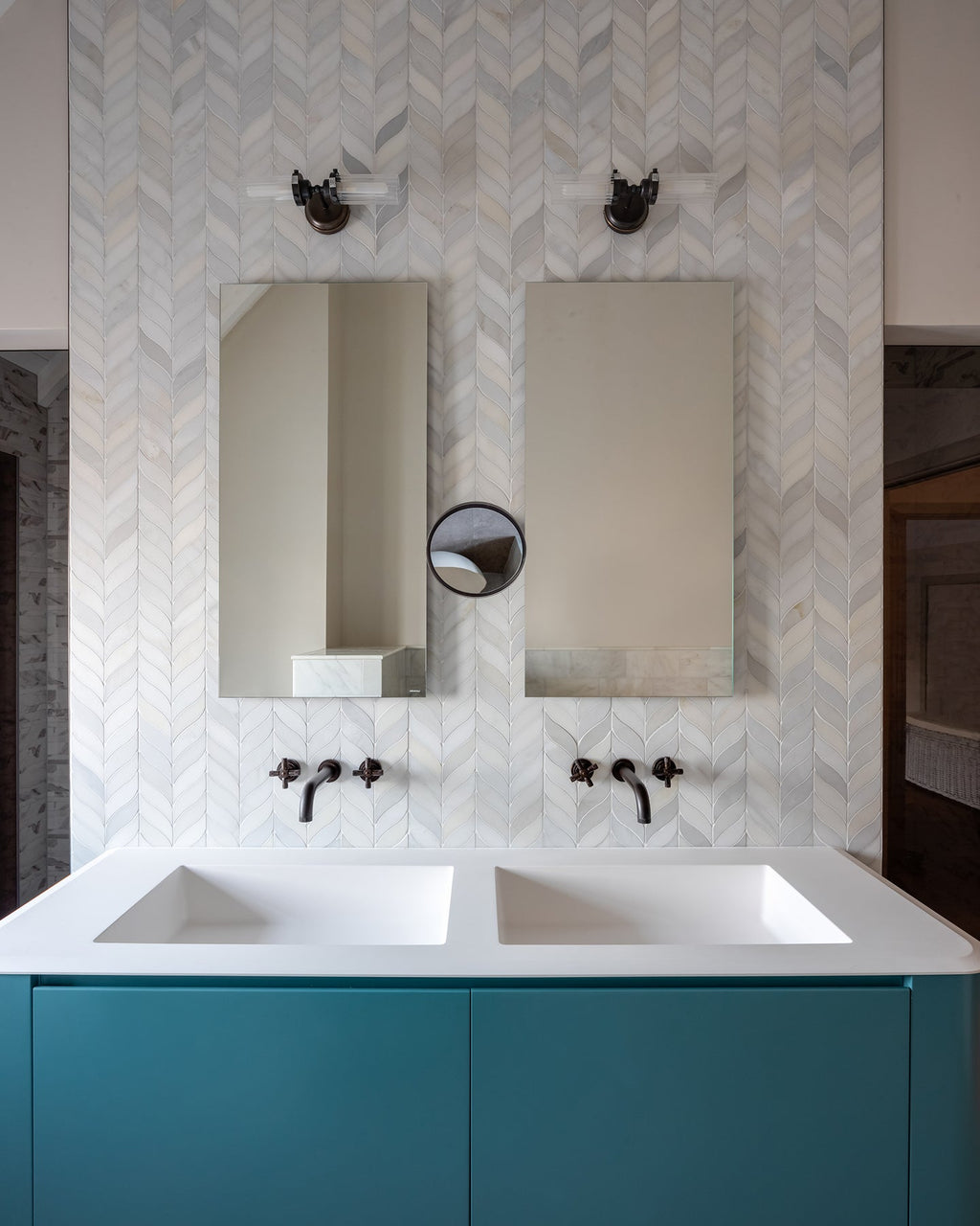 Ca’ Pietra Zen Marble Honed Finish Leaf Mosaic — official gallery image 16