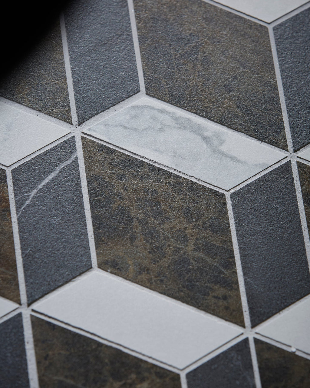 Ca’ Pietra Echelon Porcelain Matt Cube Mosaic Emperador — official gallery image 5