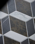 Ca’ Pietra Echelon Porcelain Matt Cube Mosaic Emperador — official gallery image 5