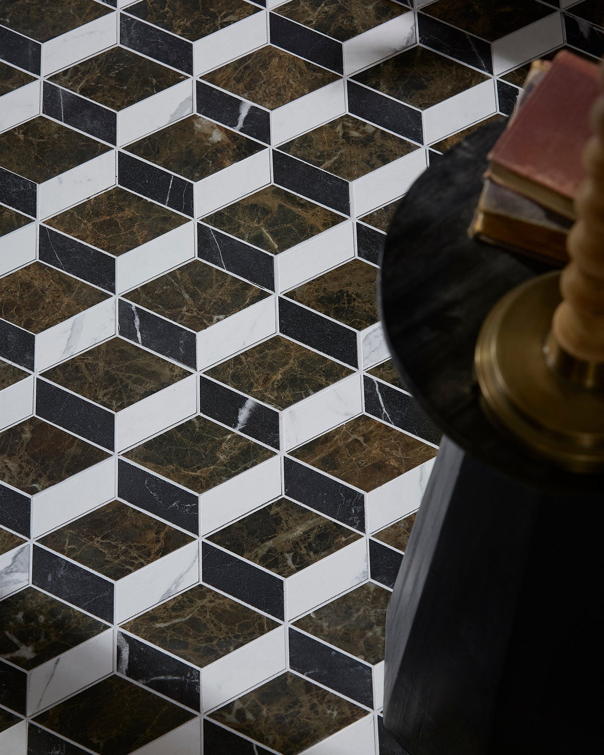 Ca’ Pietra Echelon Porcelain Matt Cube Mosaic Emperador — official gallery image 6
