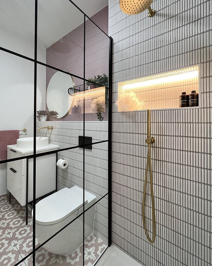 Ca’ Pietra Bamboo Porcelain Mosaic White — official gallery image 4