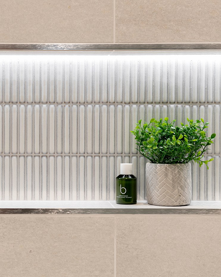 Ca’ Pietra Bamboo Porcelain Mosaic White — official gallery image 5