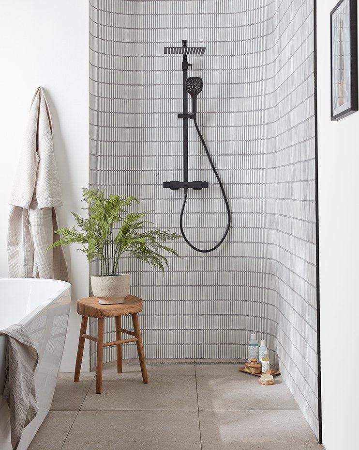 Ca’ Pietra Bamboo Porcelain Mosaic White — official gallery image 1